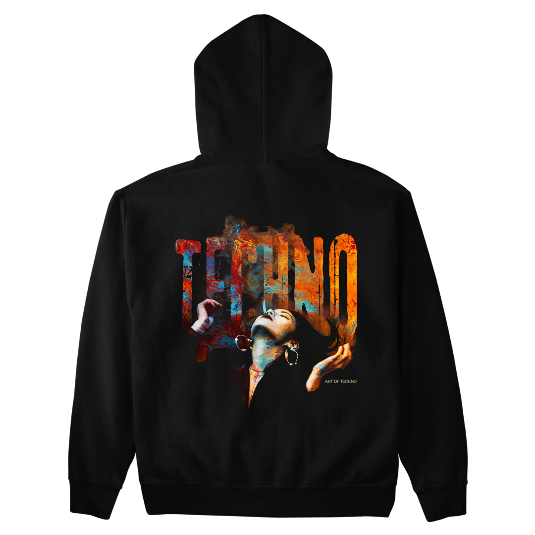 Feel Techno Backpatch Unisex Hoodie