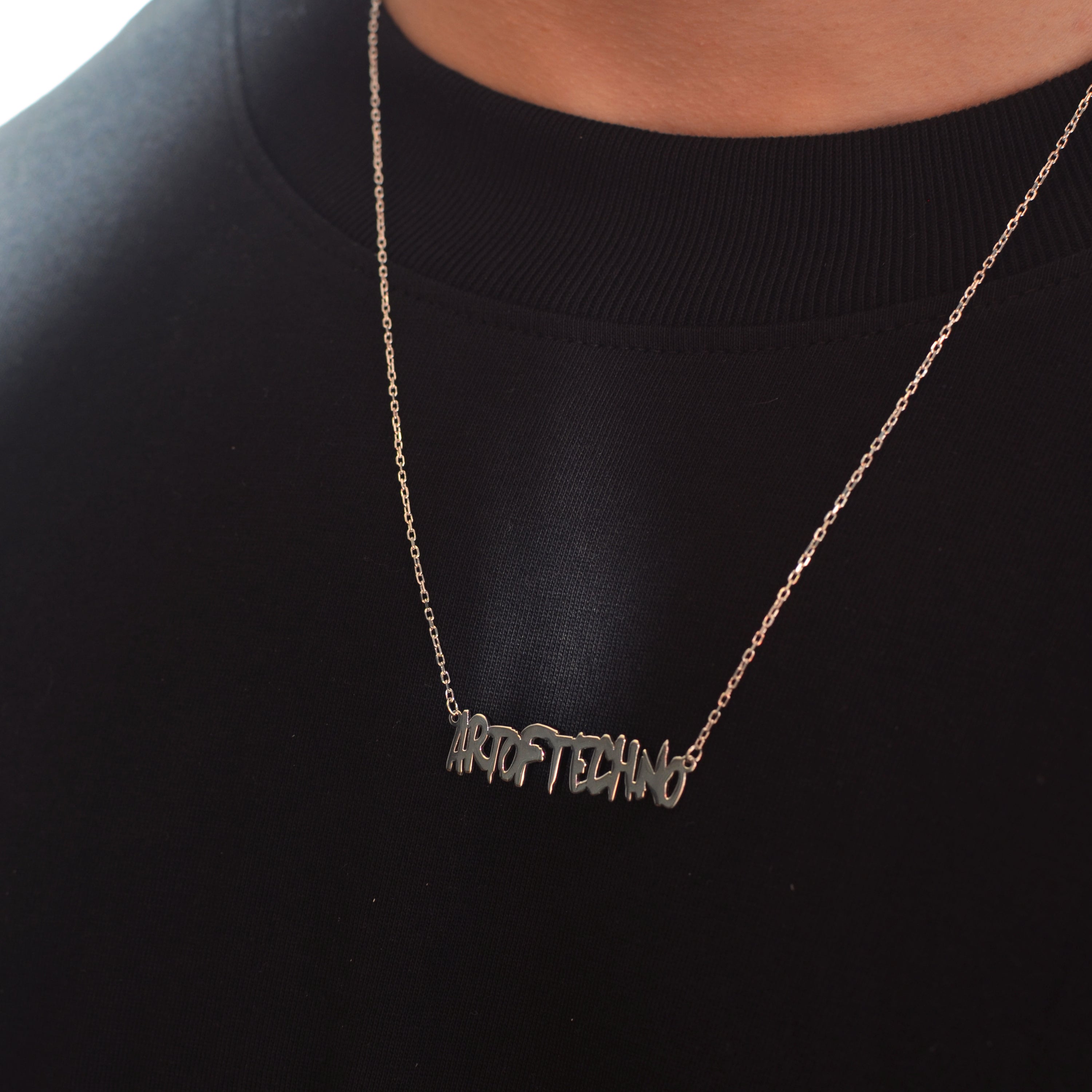 Art Of Techno Collier en argent véritable (LIMITÉE)